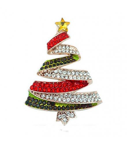 SB398 - Christmas Tree Saree Brooch